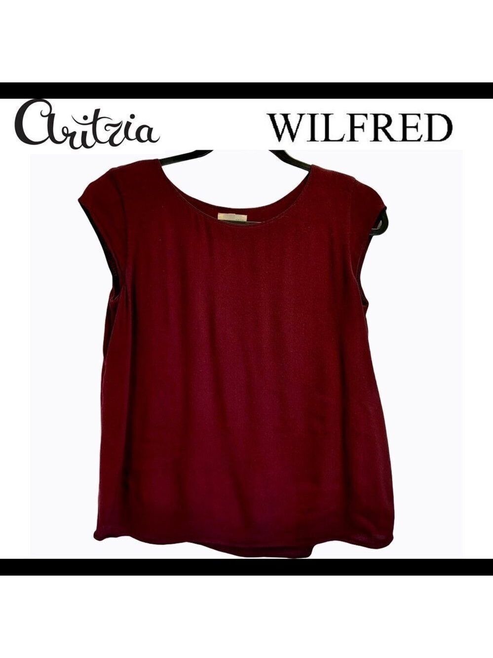 Aritzia Wilfred burgundy plum maroon top size XS